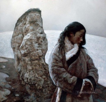 チベット Painting - シンキングAXチベット